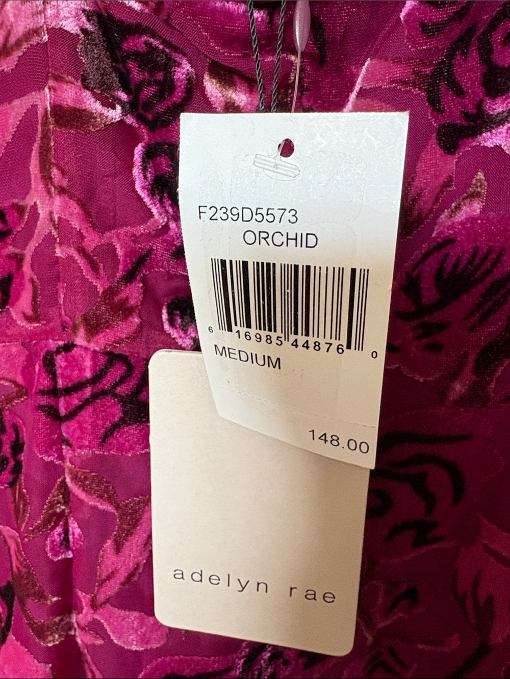 Adelyn Rae Raspberry Floral Fit-and-Flare Mini Dress - Picture 5 of 10